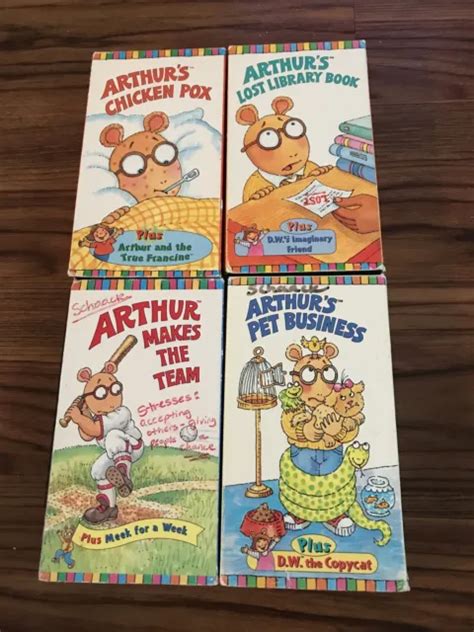 Lot Of 4 Arthur Vhs Tapes Pbs Educational Marc Brown Vintage Retro 25