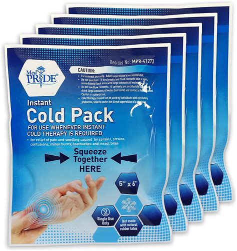 Medpride Instant Cold Pack 5x 6 Set Of 24 Disposable Cold Therapy