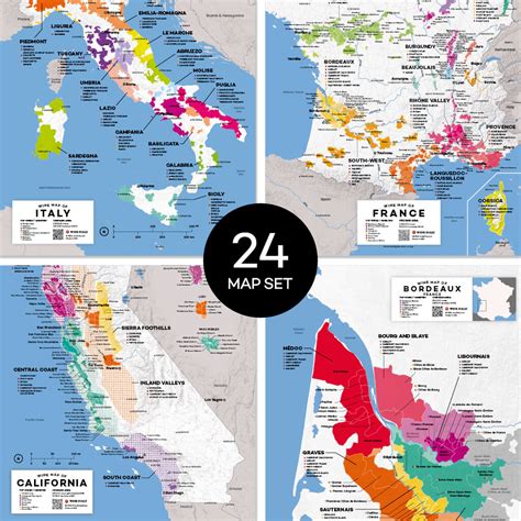 Wine Maps Of The World Complete Poster Set Wine Folly