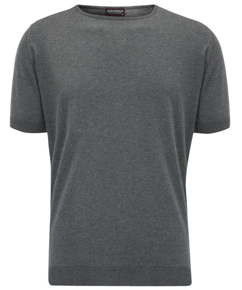Lyst John Smedley Charcoal Belden Knitted T Shirt In Gray For Men