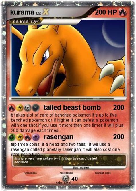 Pokémon Kurama 16 16 Tailed Beast Bomb My Pokemon Card