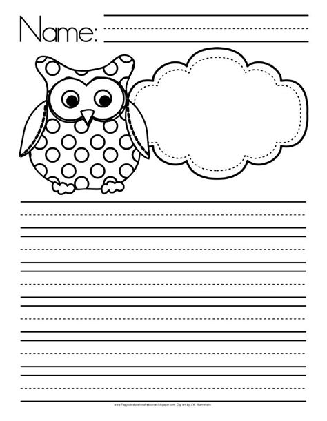 Owl Themed Writing Paper Free Owl Writing Owl Theme Classroom Owl