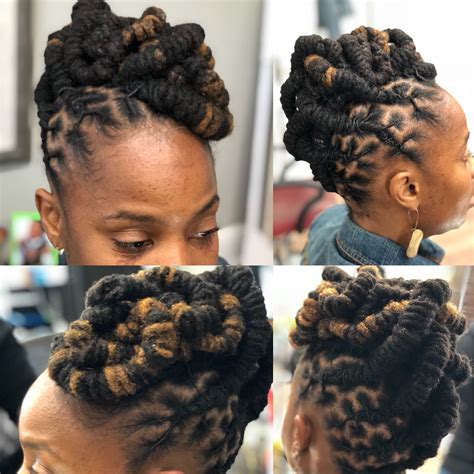 Dreadlocks deliver sophisticated elegance and grace when styled up, and this suits formal occasions like weddings and interviews as well as casual errands. Pin by Bigthorn on Rockafro Workin | Locs hairstyles ...
