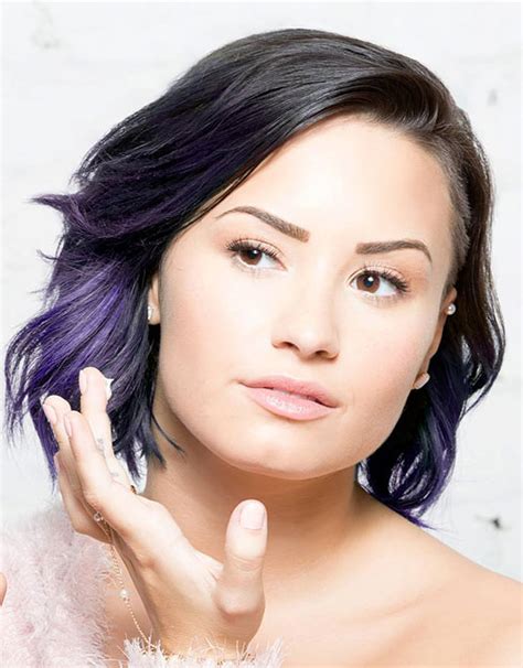 Demi Lovato Wavy Black Ombré Undercut Hairstyle Steal