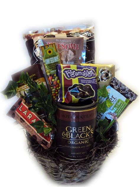 Want to find unusual chocolates for chocoholics who think they've tasted it all? Dark Chocolate Healthy Gift Basket for men | Healthy gift ...