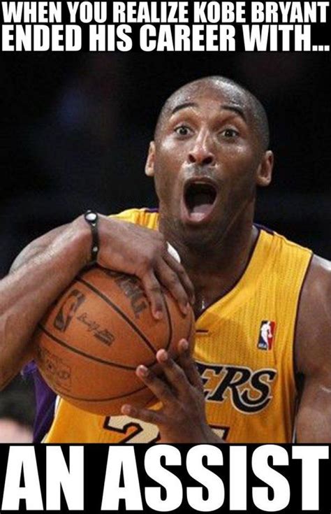 When Kobe Bryant Ended His Career With An Assist Funny Nba Memes