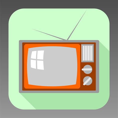 Vector For Free Use Flat Old Tv Icon