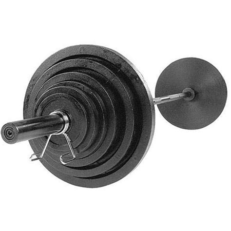 Body Solid 300 Lb Cast Olympic Weight Set Wblack Bar