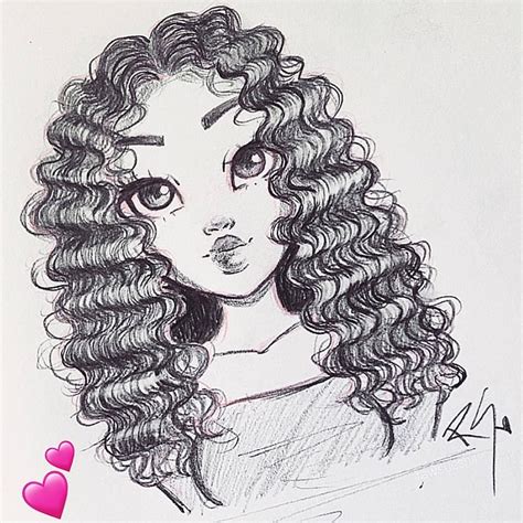 Ive Got Some New Curly Hair Drawing Techniques In My New Drawing Tutorial Video Feat Beaut