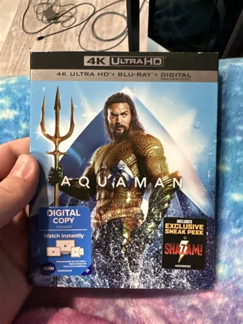 Aquaman Movie With Sleeve 4k Ultra Hd Blu Raydigital Copy 2018 New