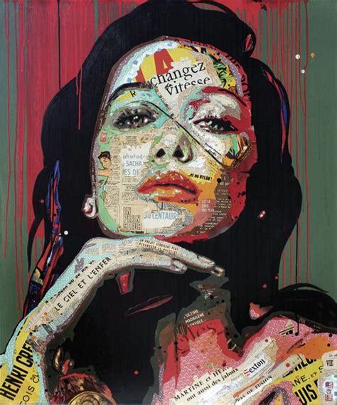 Arnaud Bauville Peintre Pop Art Collage Collage Portrait Pop Art