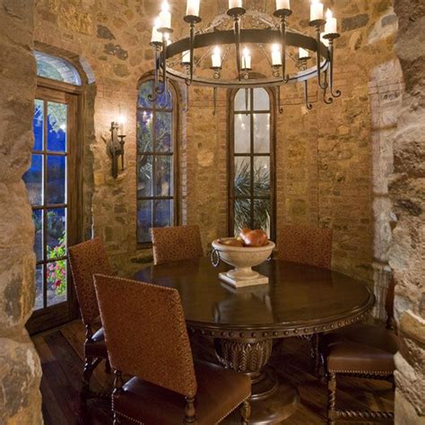 We ship tuscan furniture nationwide. Casual Dining in the round, Tuscan style... round lighting ...