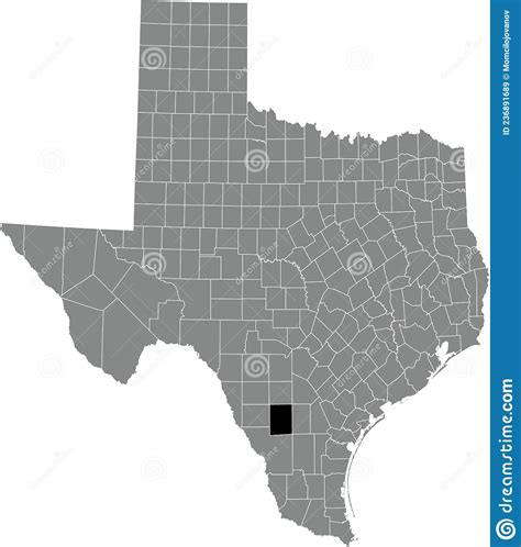 Location Map Of The La Salle County Of Texas Usa Stock Vector