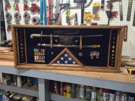 Military Sword Shadow Box Display Case Local Pick Up Only Etsy