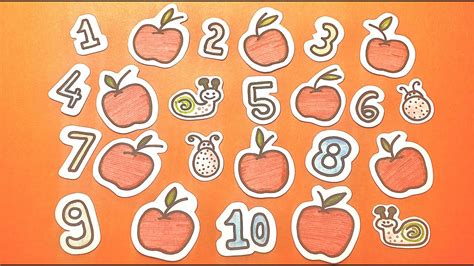Numbers 1 10 Numbers Flashcards Numbers Vocabulary How Many Apples
