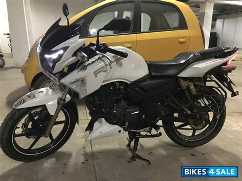 Pearl white, matte blue, gloss black, t grey. Used 2015 model TVS Apache RTR 180 ABS for sale in ...