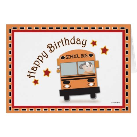 Happy Birthday Bus Driver Card