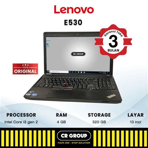 Promo Laptop Lenovo Thinkpad E530 Intel Core I3 Ram 4gb Storage 320gb