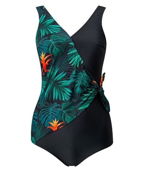 Palm Life Crossover Swimsuit Wrap Swimsuit Swimsuits Womens Clothing Uk
