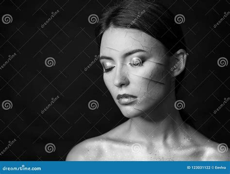Woman With Cracked Skin Stock Photo Image Of Girl 123031122