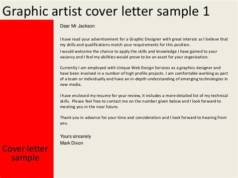 Cover letter examples in different styles, for multiple industries. Graphic artist cover letter