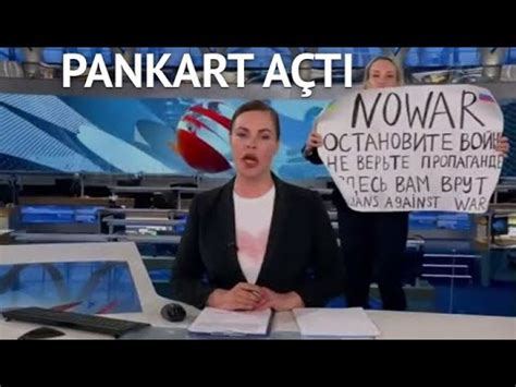 NTV Rus devlet televizyonu canlı yayınında savaş protestosu YouTube