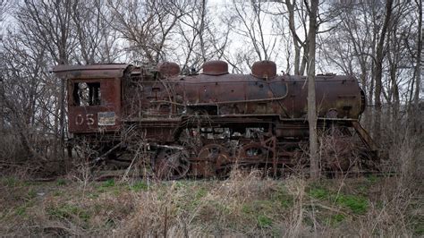 Unoccupied Trains Us Steam Engine Trains That Have Been Abandoned