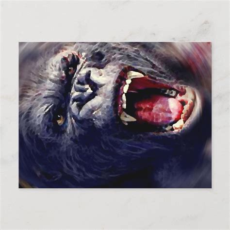 Screaming Gorilla Postcard Zazzle