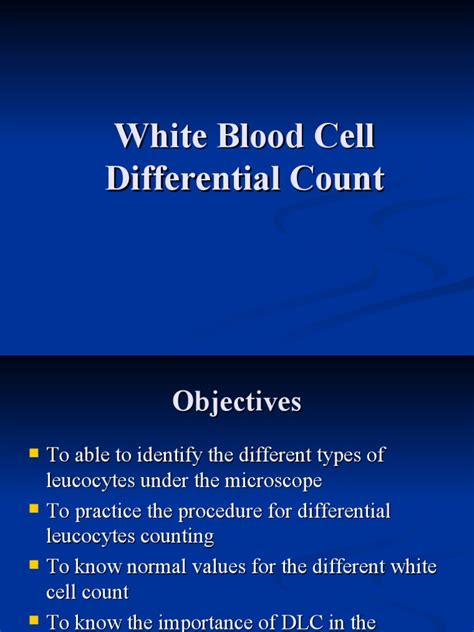 White Blood Cell Differential Count Pdf White Blood Cell Histology