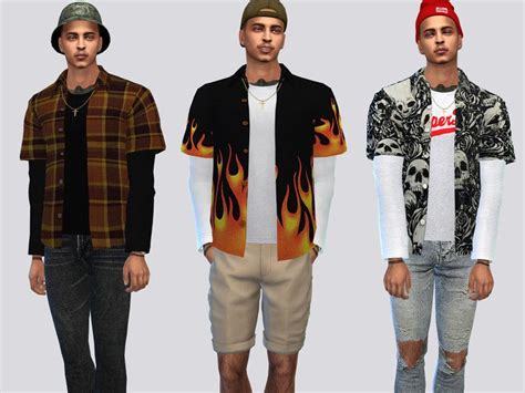 Mclaynesims Thrash Shirts Sims 4 Sims Sims 4 Clothing
