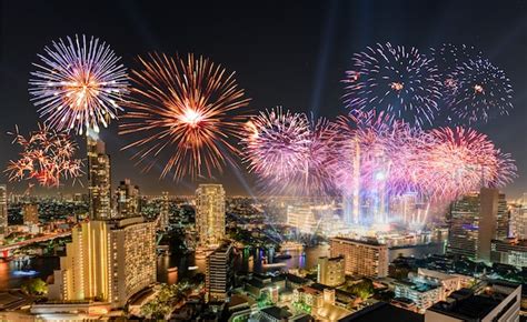 Premium Photo Celebration Of New Year Day With Colorful Fireworks On