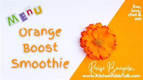 Orange Boost Smoothie Rookie Recipe Shortrecipevideo YouTube