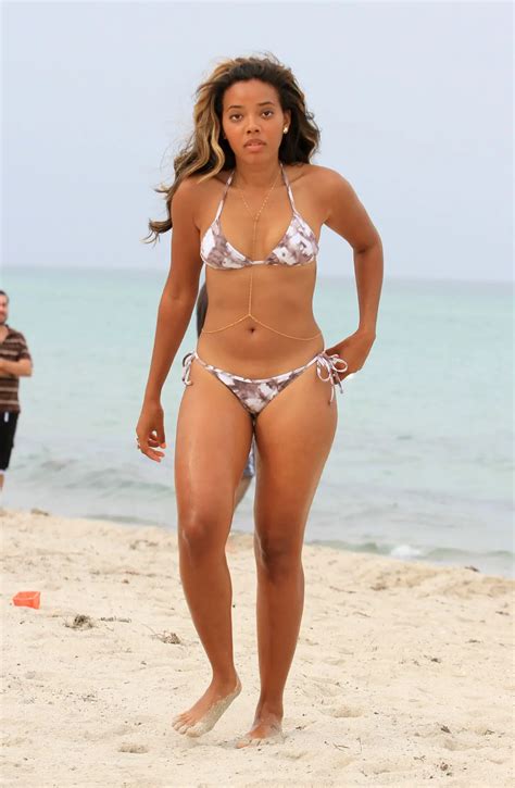ANGELA SIMMONS In Bikini On The Beach In Miami HawtCelebs