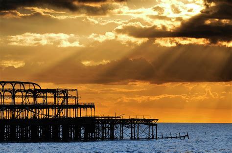 The West Pier In Brighton At Sunset Photograph By Dutourdumonde