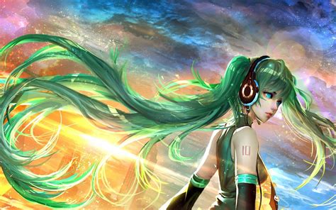 Green Hair Hatsune Miku Vocaloid Wallpaper Hd Anime 4k Wallpapers