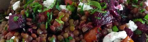 Roasted Beet And Carrot Lentil Salad With Tangy Orange Mustard