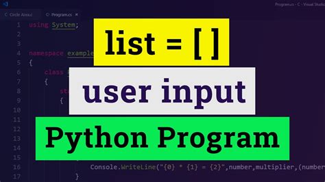 User Input For A List Python Programming Language Tutorial Youtube
