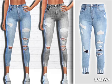 The Sims Resource New Style Ripped Authentic Jeans