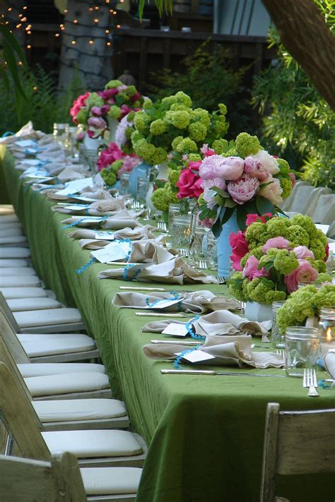 Garden Party In Spring Green Tablescape Green Table Settings