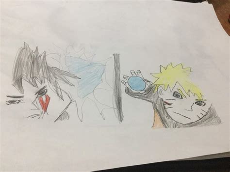 Naruto Vs Sasuke Rasengan Vs Chidori Drawing Naruto Amino