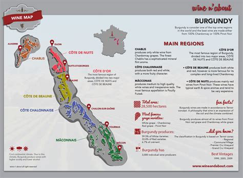 Wine N About Burgundy Region Map