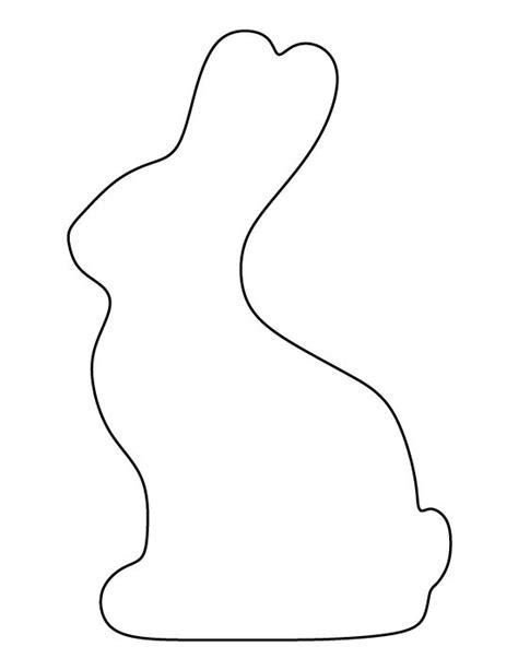 The Outline Of A Rabbits Head On A White Background