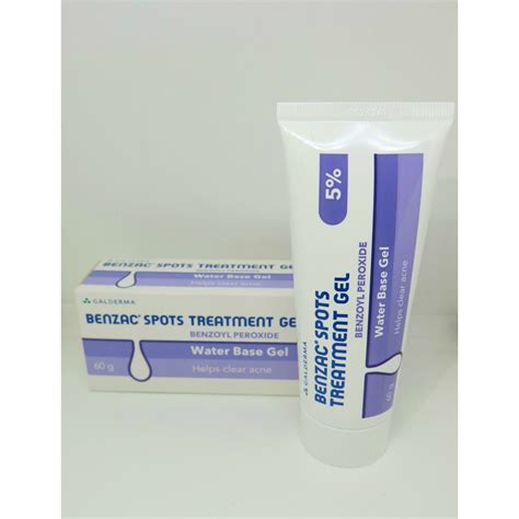 Galderma 5 Benzoyl Peroxide Benzac Spots Acne Treatment Water Base Gel 60 Grams Shopee Singapore