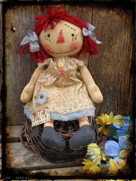 Handmade Primitive Raggedy Ann Doll Country Doll Rag Doll