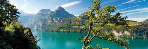 Mountains Lakes And Plenty Of Greenery In Central Switzerland