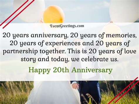 30 Best Happy 20th Anniversary Wishes To Celebrate Togetherness