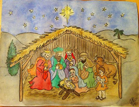 Nativity Scene By Drawing Count On Deviantart