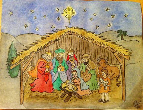 Nativity Scene by Drawing-Count on DeviantArt