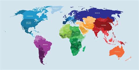 Diseno De Ilustracion De Mapa De Continentes Del Mundo Images