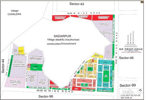 Layout Plan Of Noida Sector 45 Hd Map Industry Seller